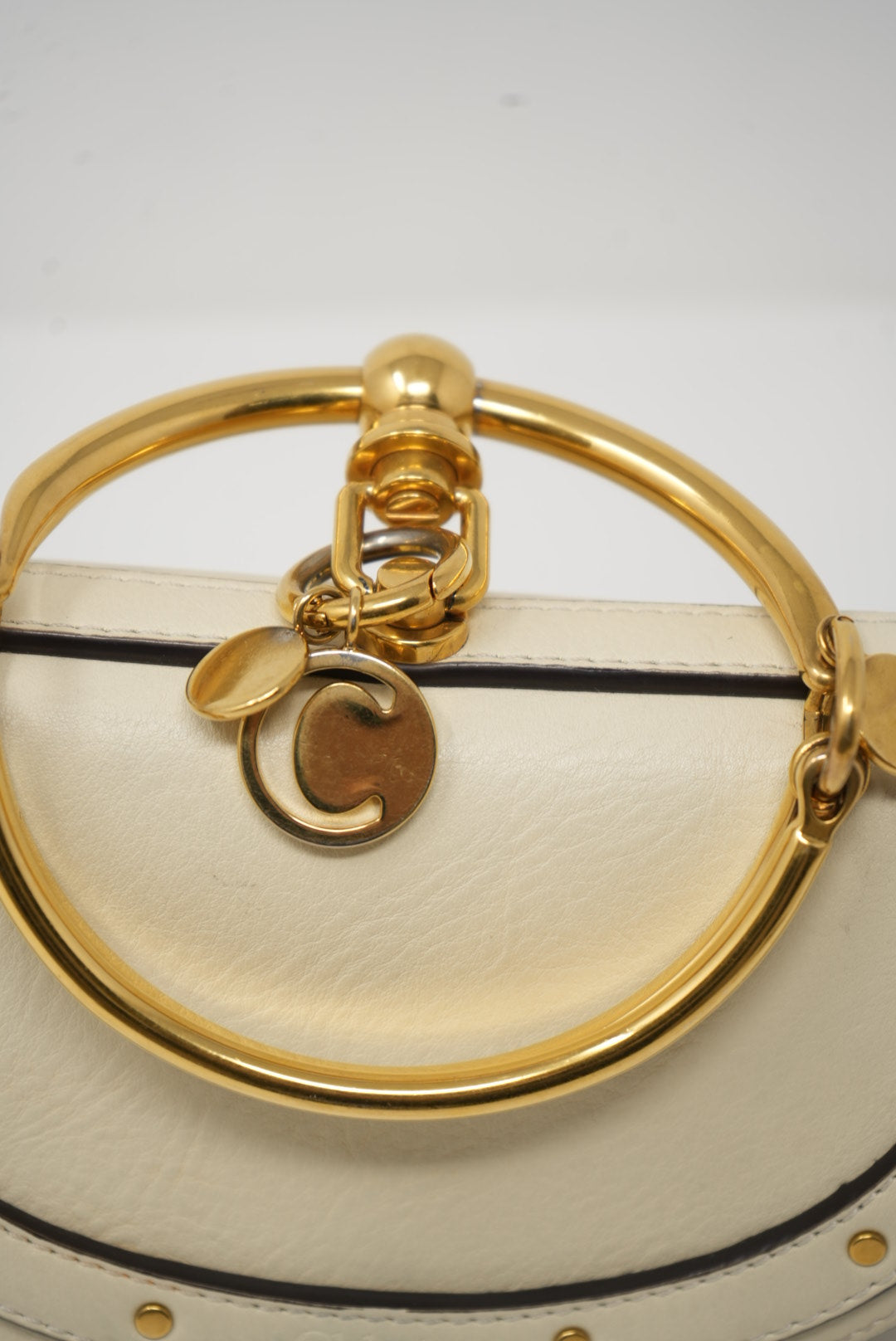 Chloe White Leather Nile Handbag