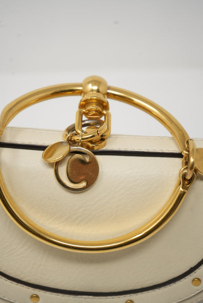Chloe White Leather Nile Handbag