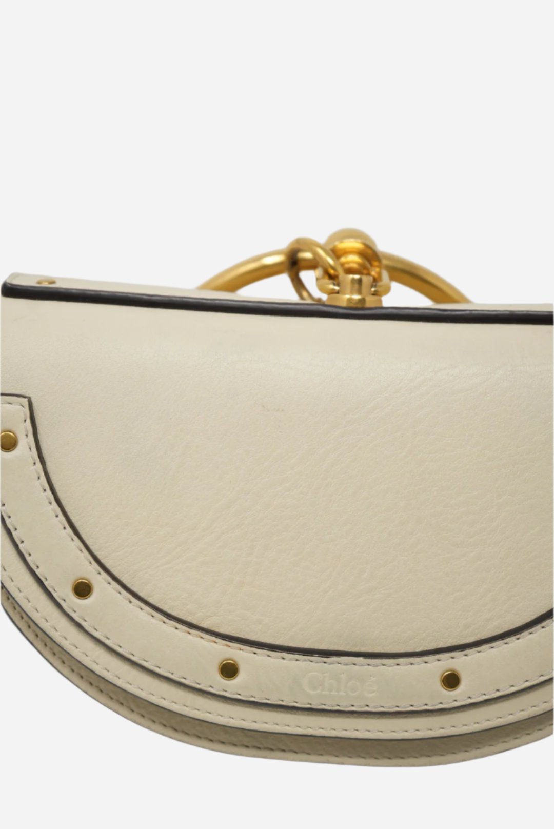 Chloe White Leather Nile Handbag