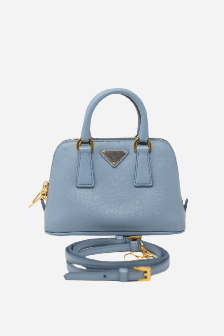 Prada Mini Saffiano Handbag Blue