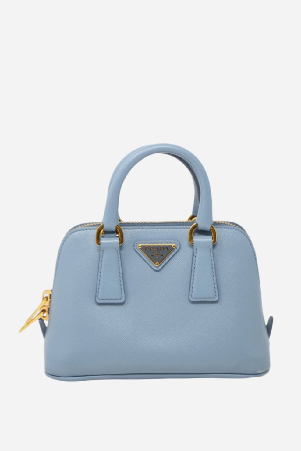 Prada Mini Saffiano Handbag Blue