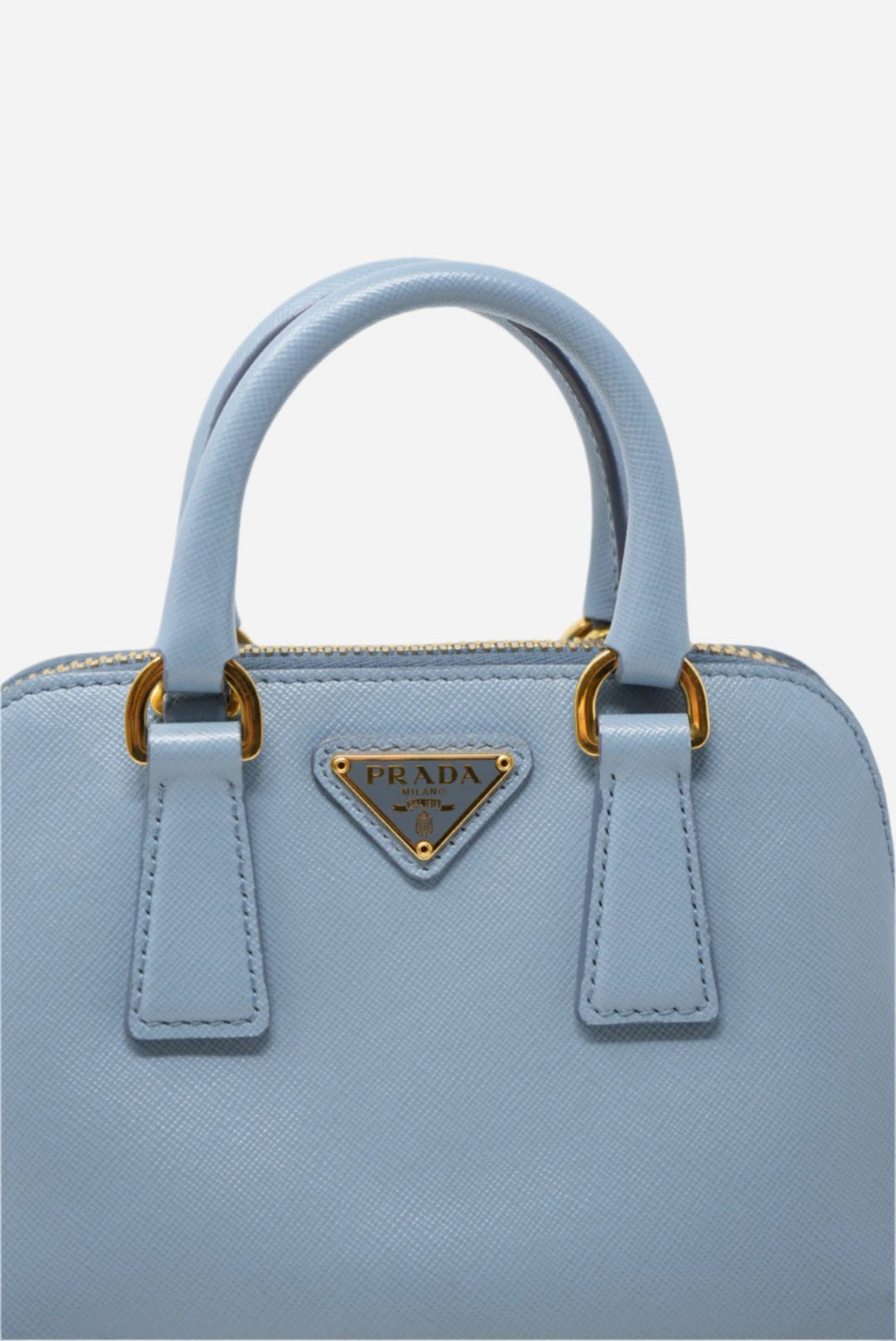 Prada Mini Saffiano Handbag Blue