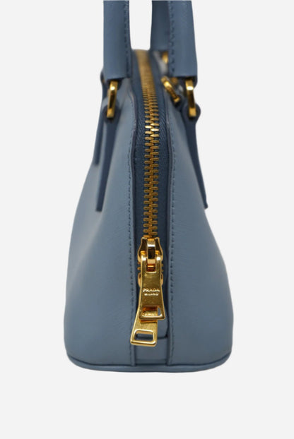 Prada Mini Saffiano Handbag Blue