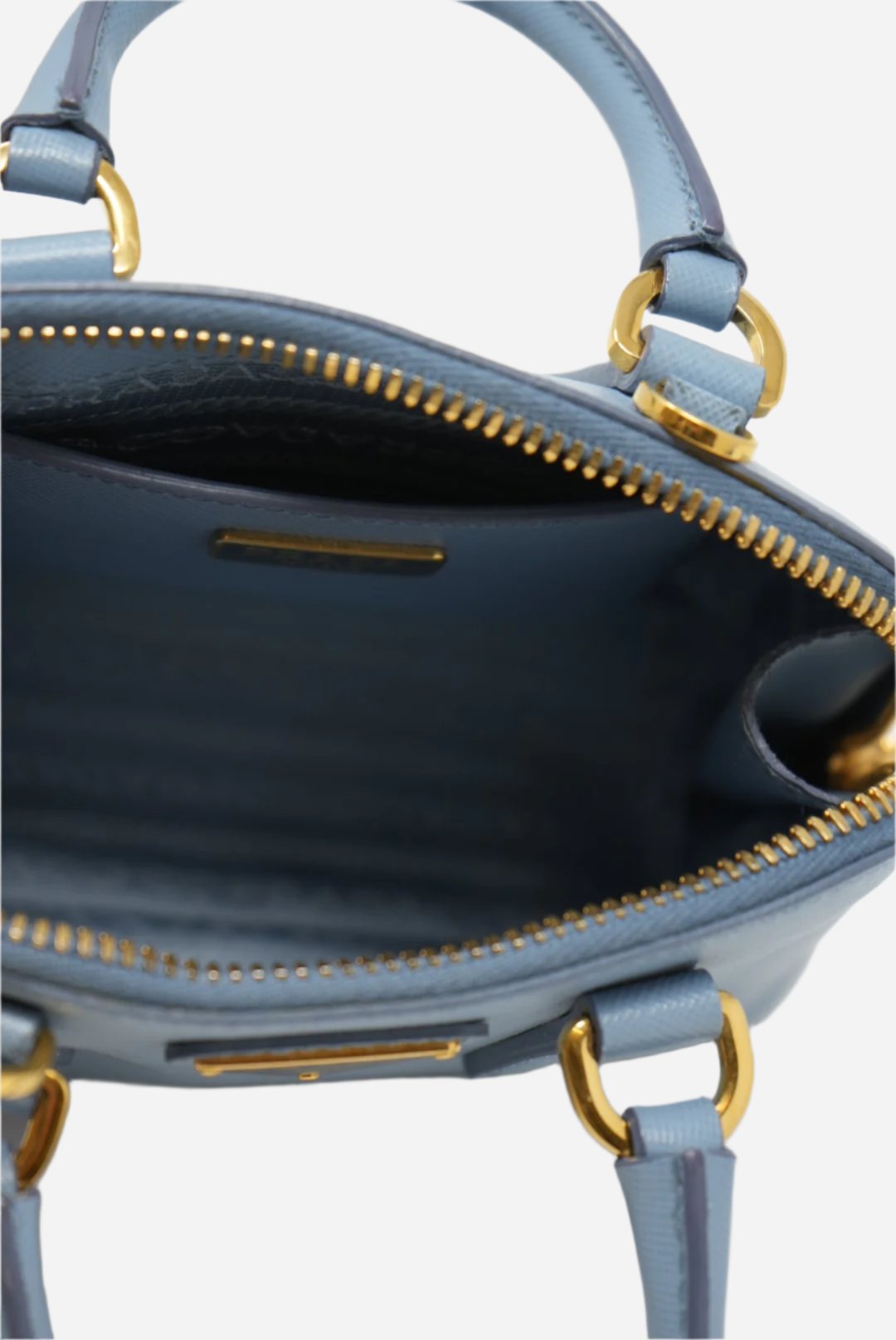 Prada Mini Saffiano Handbag Blue