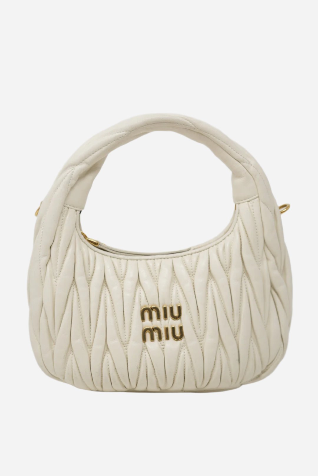 Miu Miu Wander matelassé hobo bag