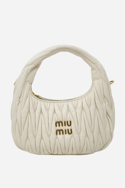 Miu Miu Wander matelassé hobo bag