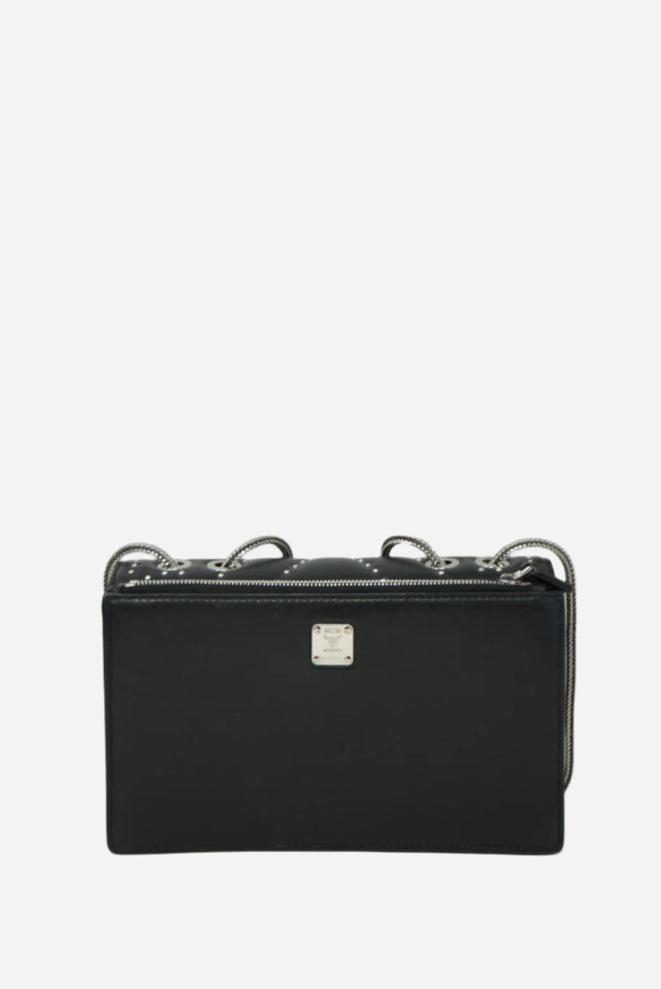 MCM Leather Crystal Studded Bag