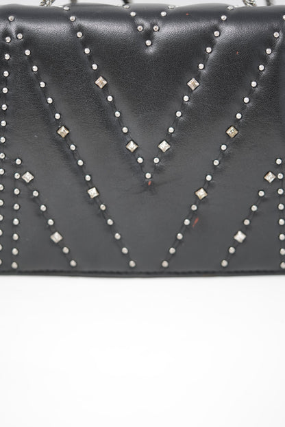 MCM Leather Crystal Studded Bag