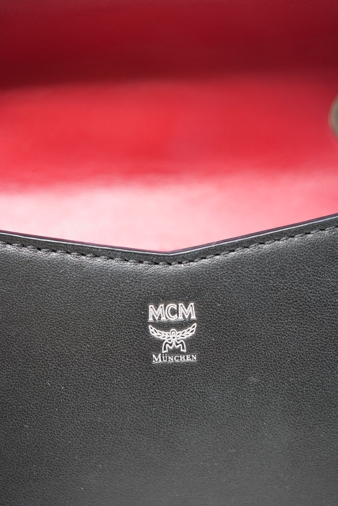 MCM Leather Crystal Studded Bag