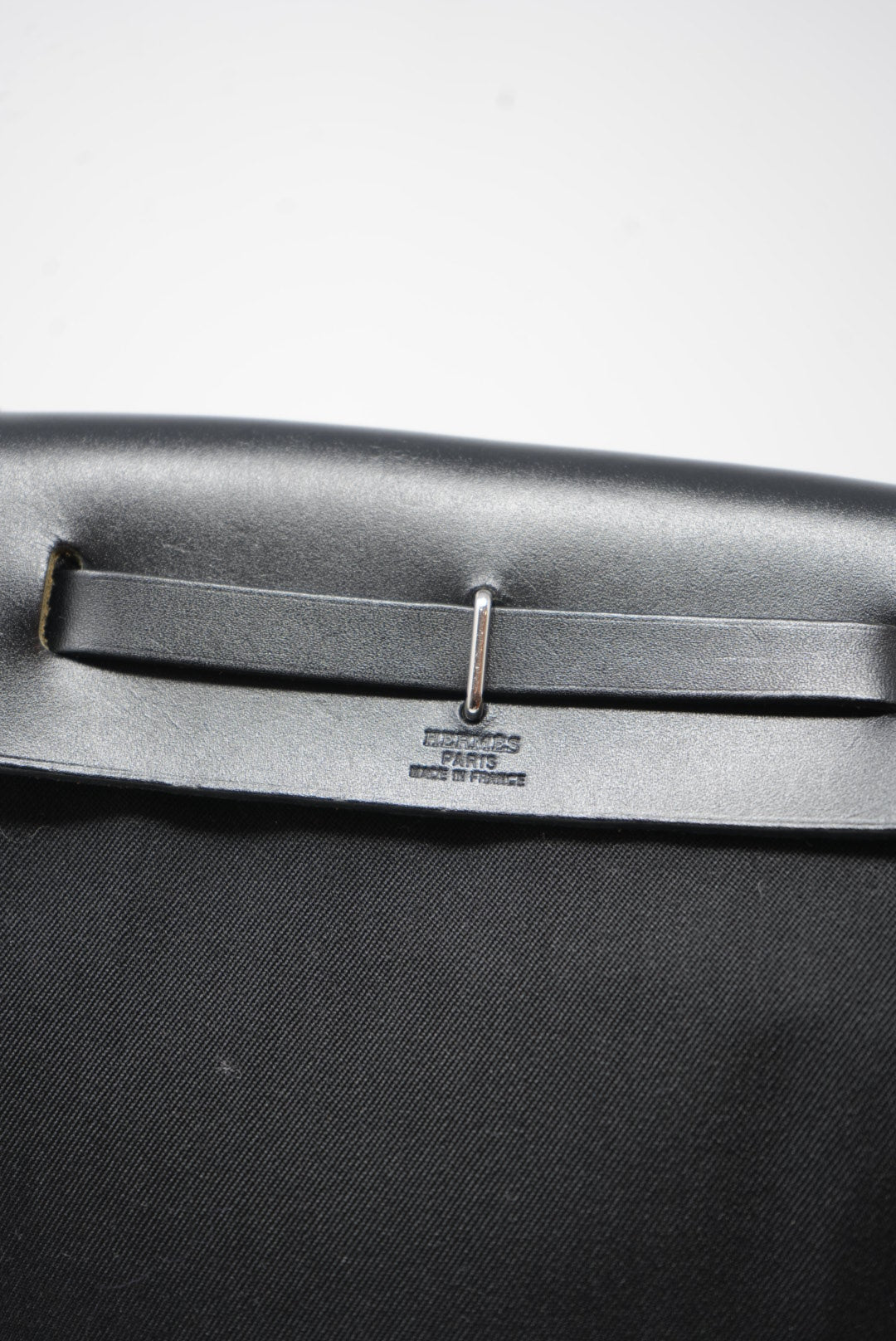 Hermes 2004 Mini Herbag Canvas black W/extra blue pouch-Square H