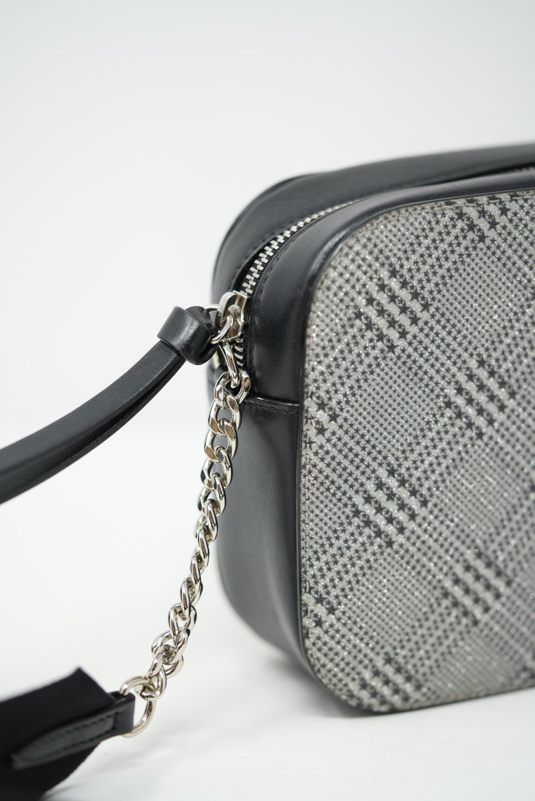 Jimmy Choo Metallic Fabric Crossbody Bag