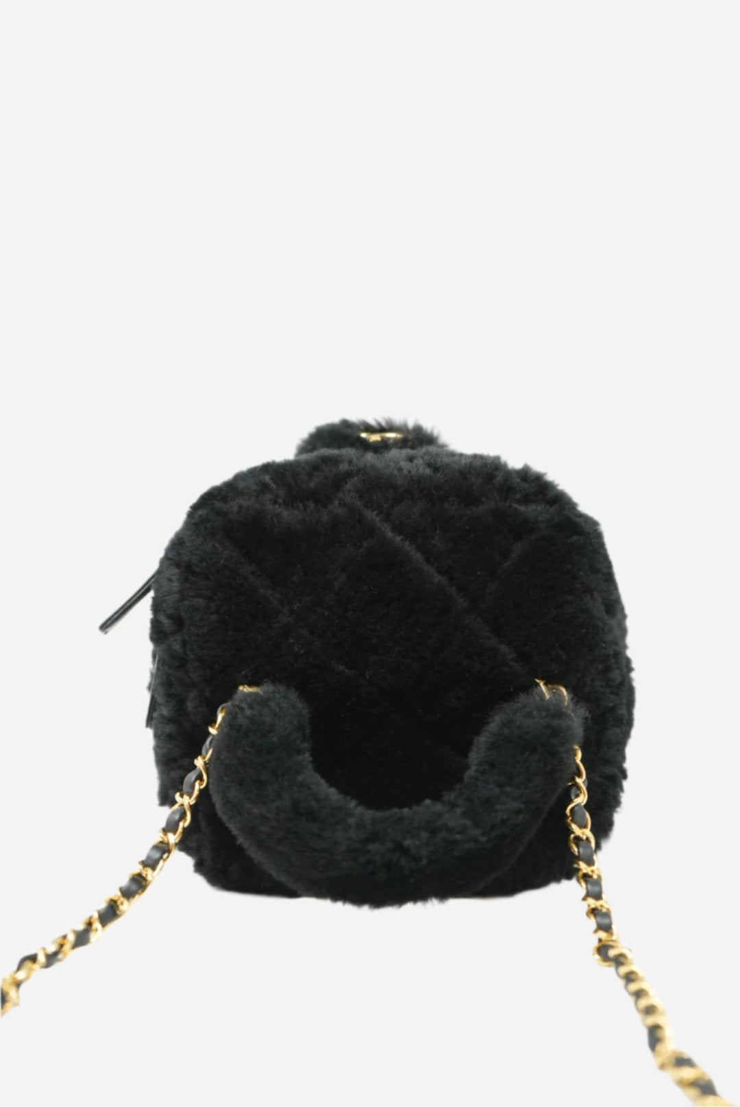 Pre-Owned Chanel Shearling Vanity Case Black 2023