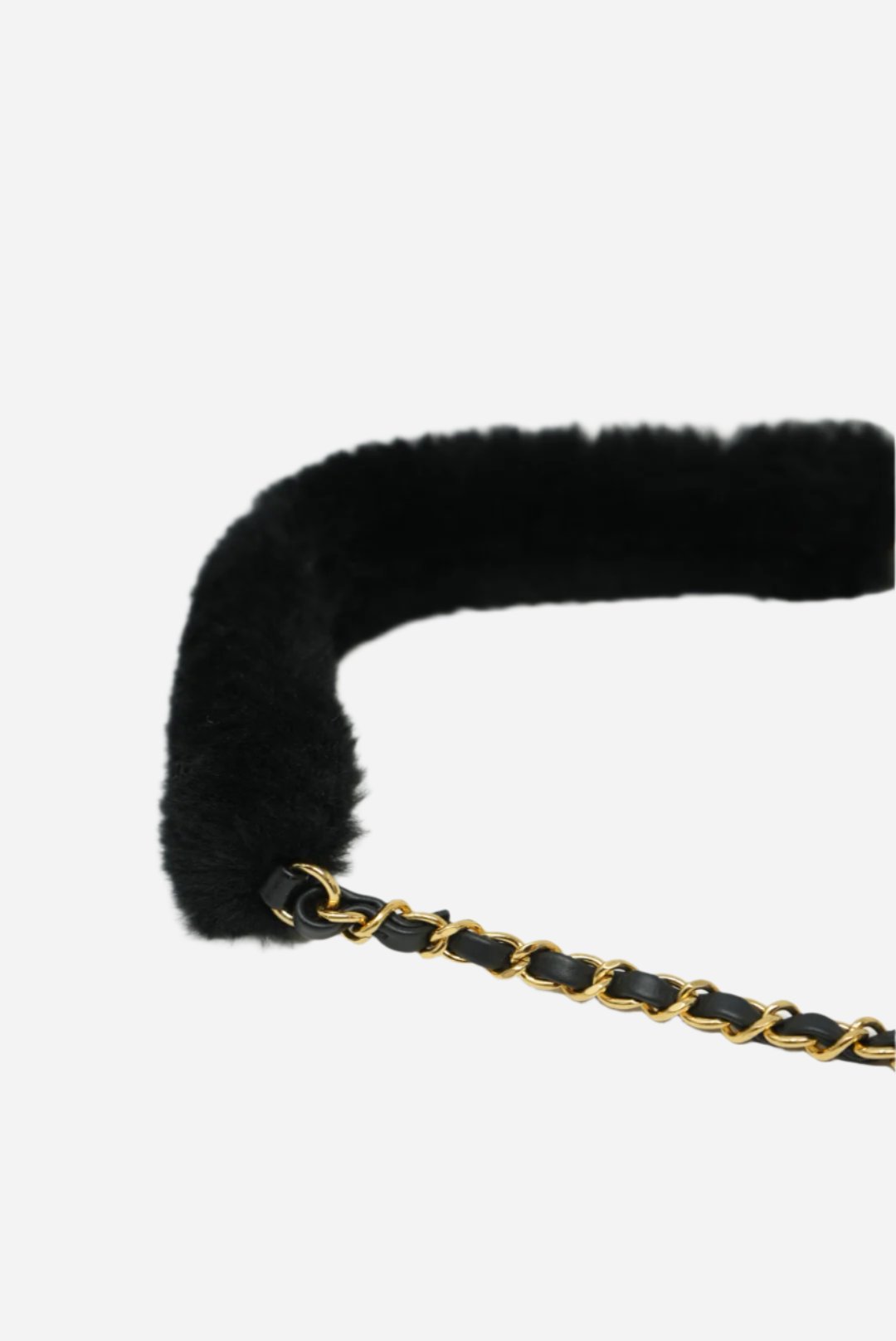 Pre-Owned Chanel Shearling Vanity Case Black 2023