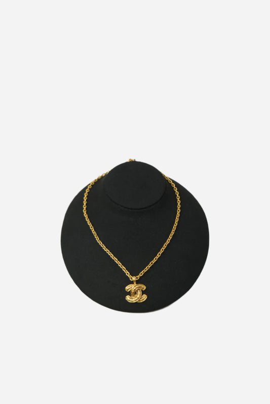 Pre-owned Chanel 80's Mini CC Quilted Necklace