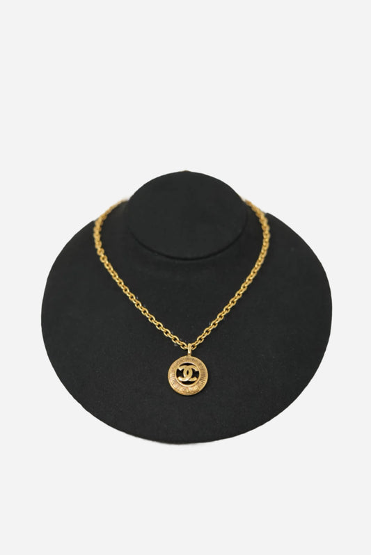 Pre-owned Chanel 80's/90's CC Logo Necklace