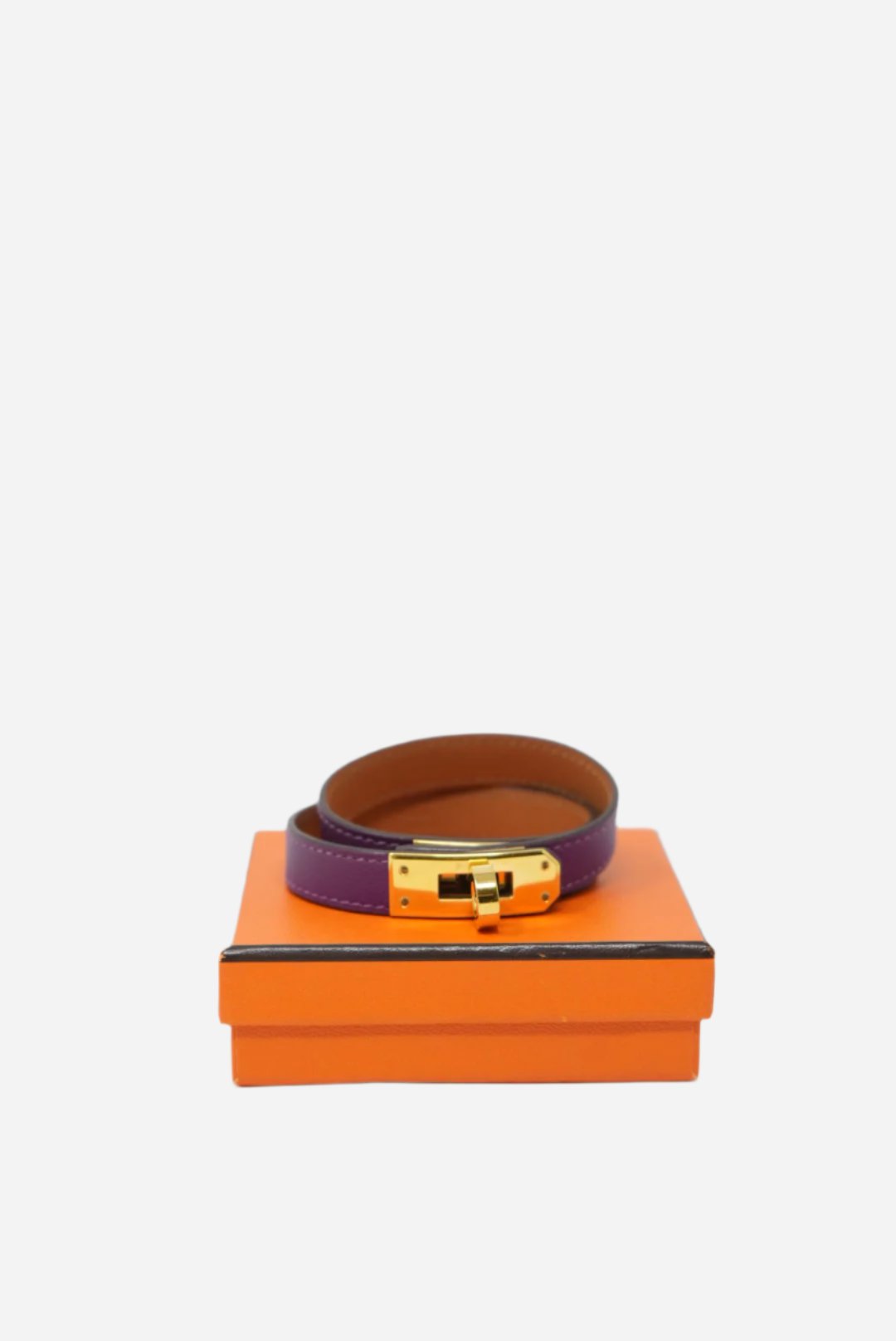Hermes Mini Kelly Double Tour Bracelet Purple