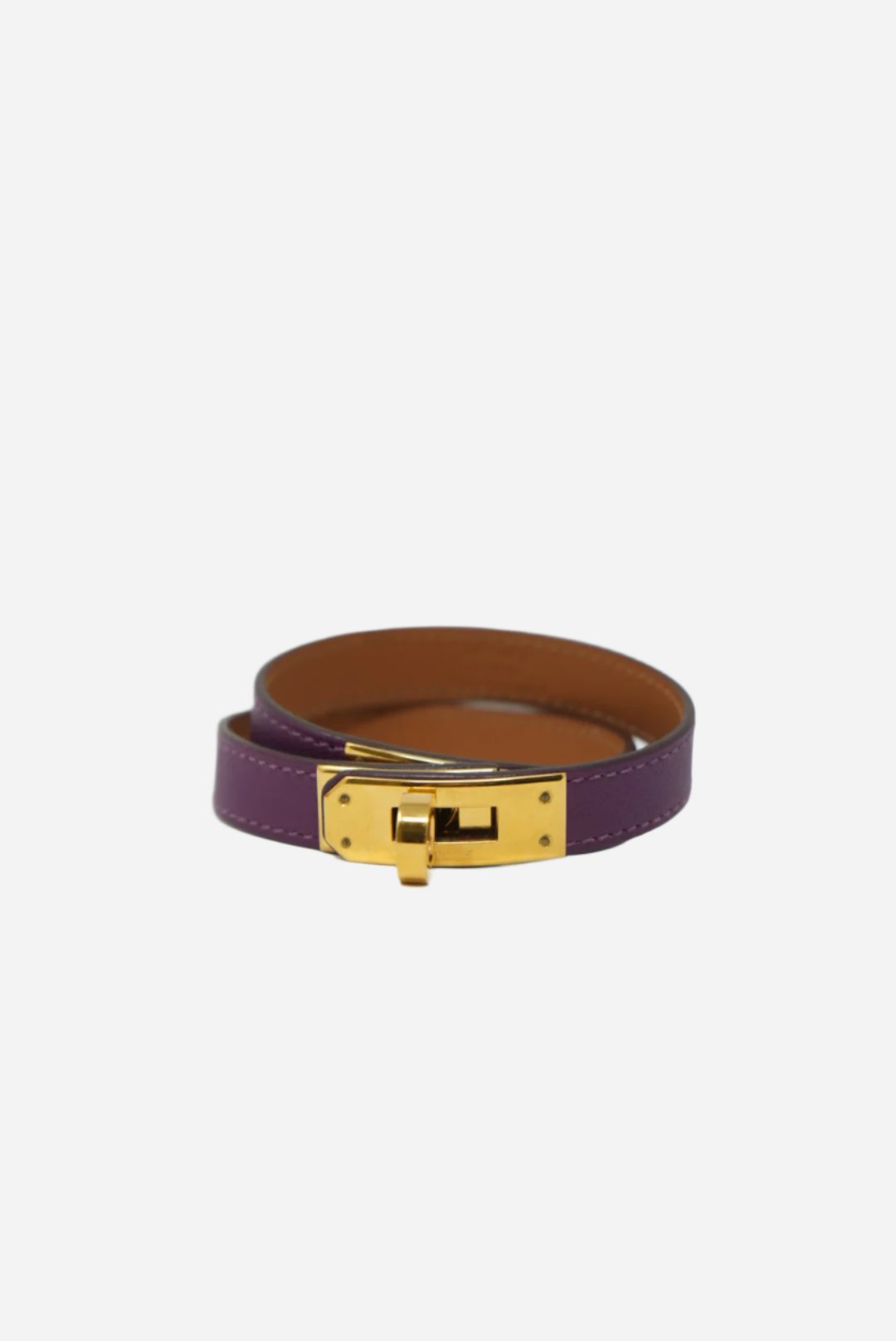 Hermes Mini Kelly Double Tour Bracelet Purple