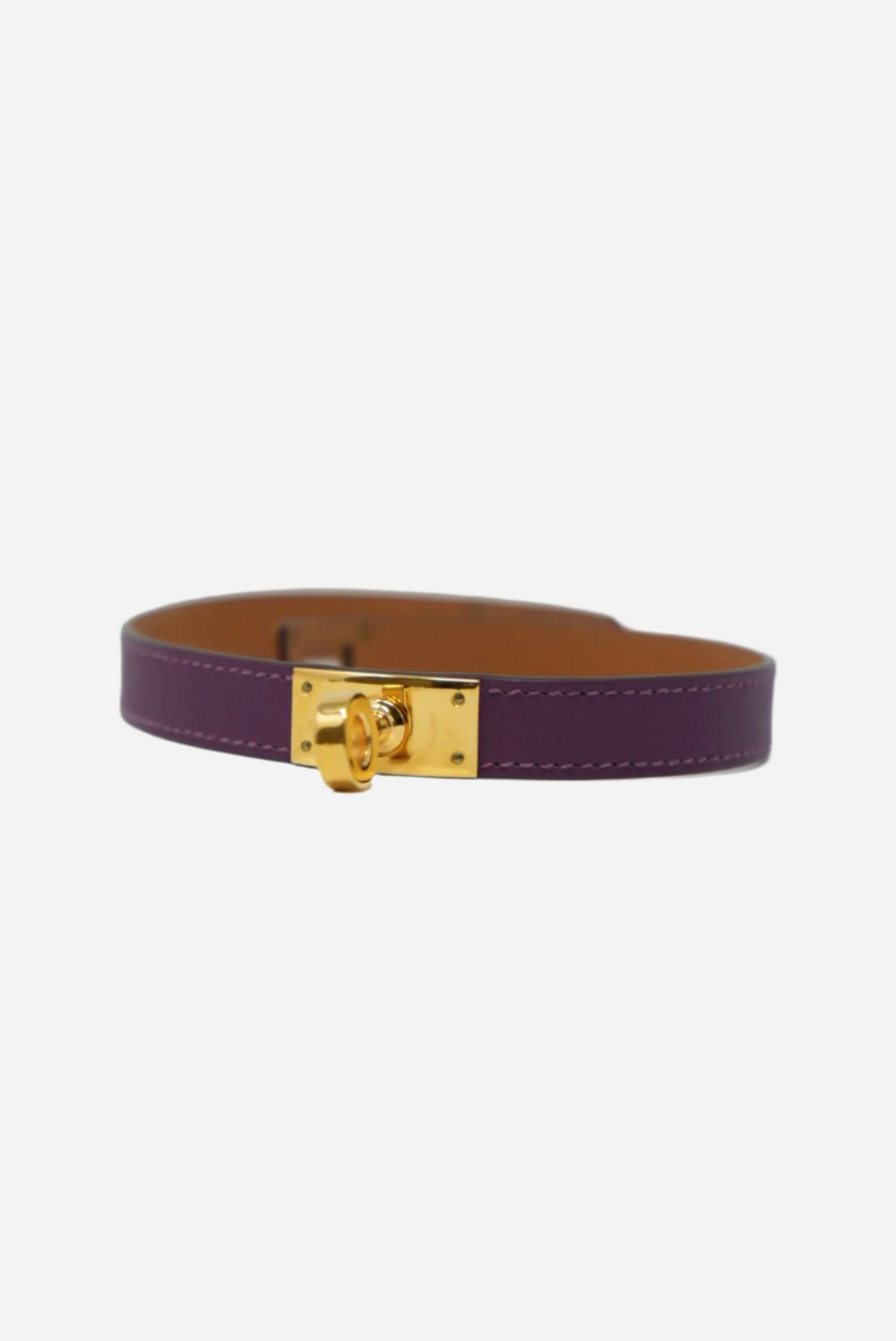 Hermes Mini Kelly Double Tour Bracelet Purple