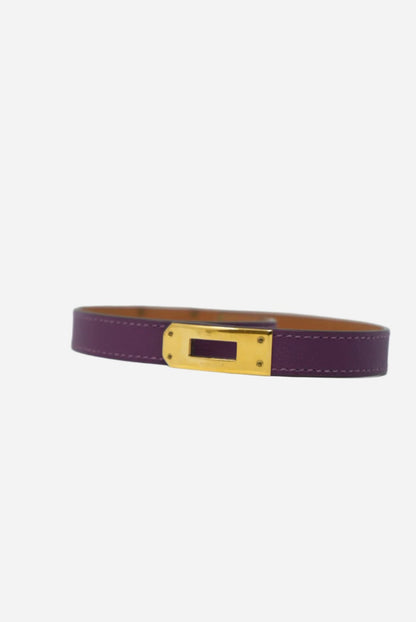 Hermes Mini Kelly Double Tour Bracelet Purple