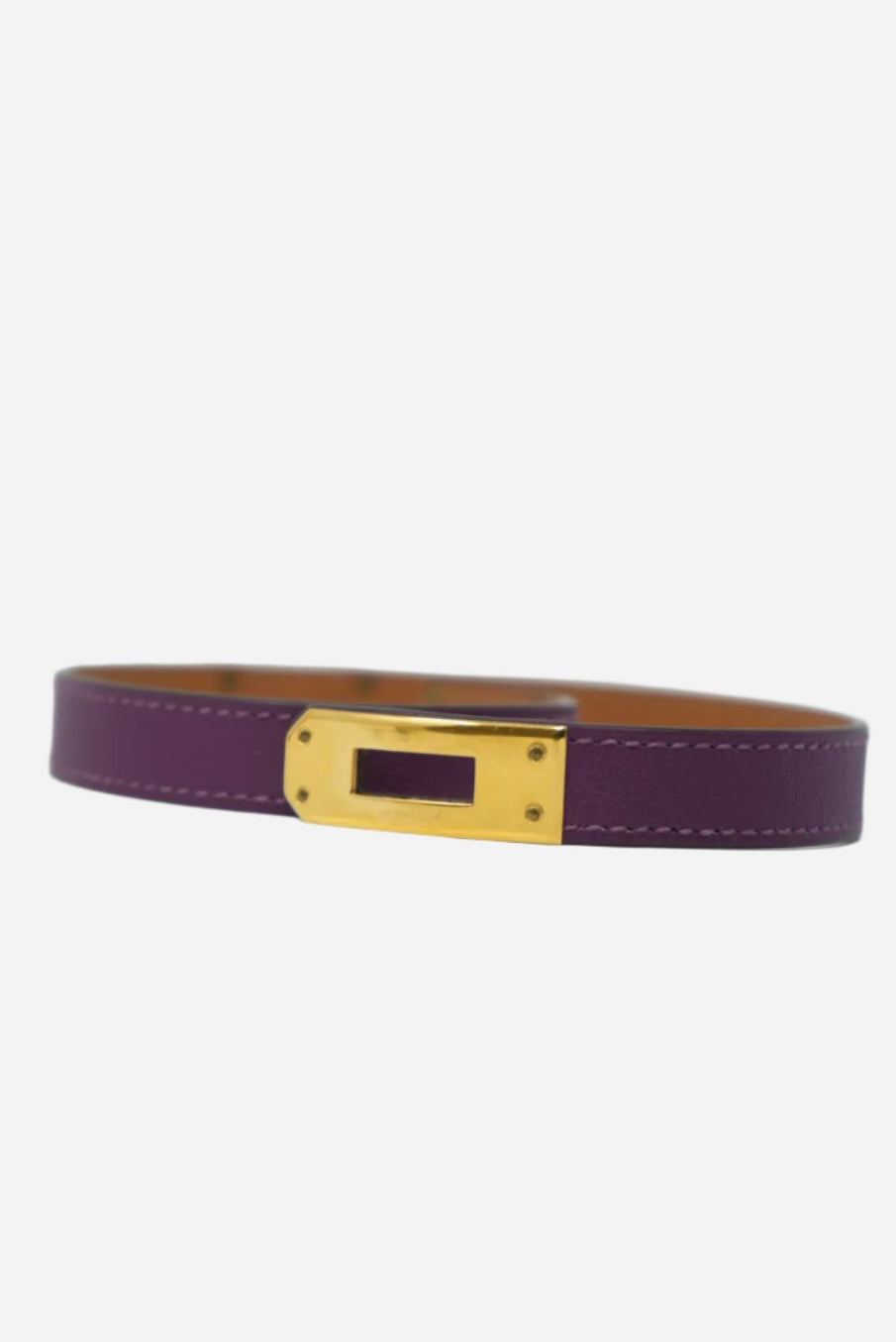 Hermes Mini Kelly Double Tour Bracelet Purple