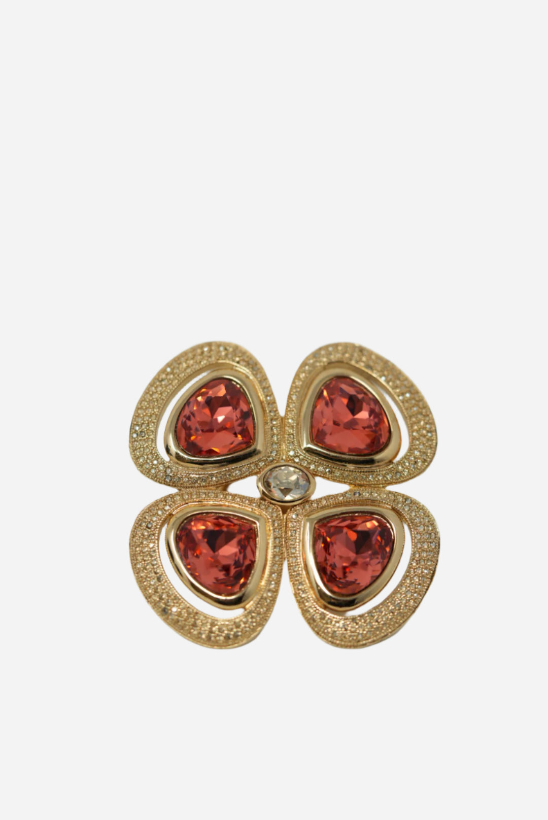 Dior Flower Rhinestone Ring
