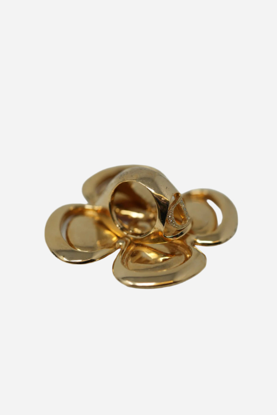 Dior Flower Rhinestone Ring