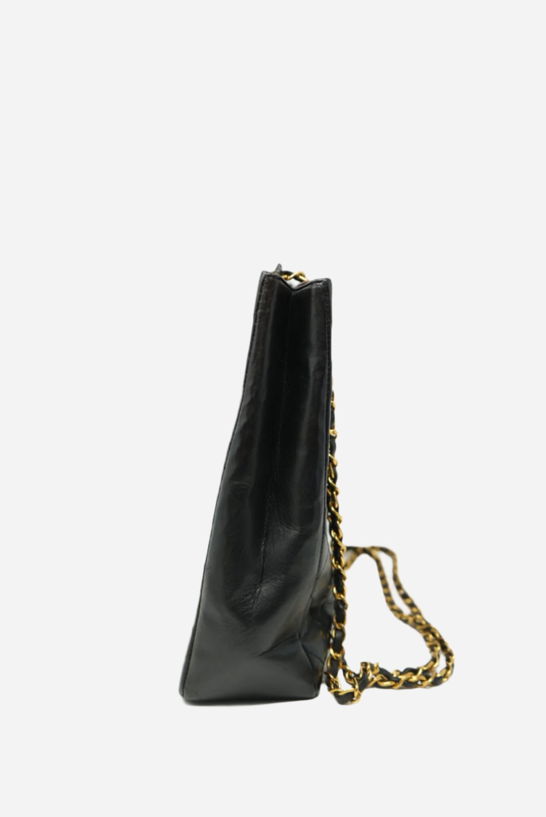 Pre-Owned CHANEL Paris Edition Shoulder Bag Black Lambskin 1994-1996