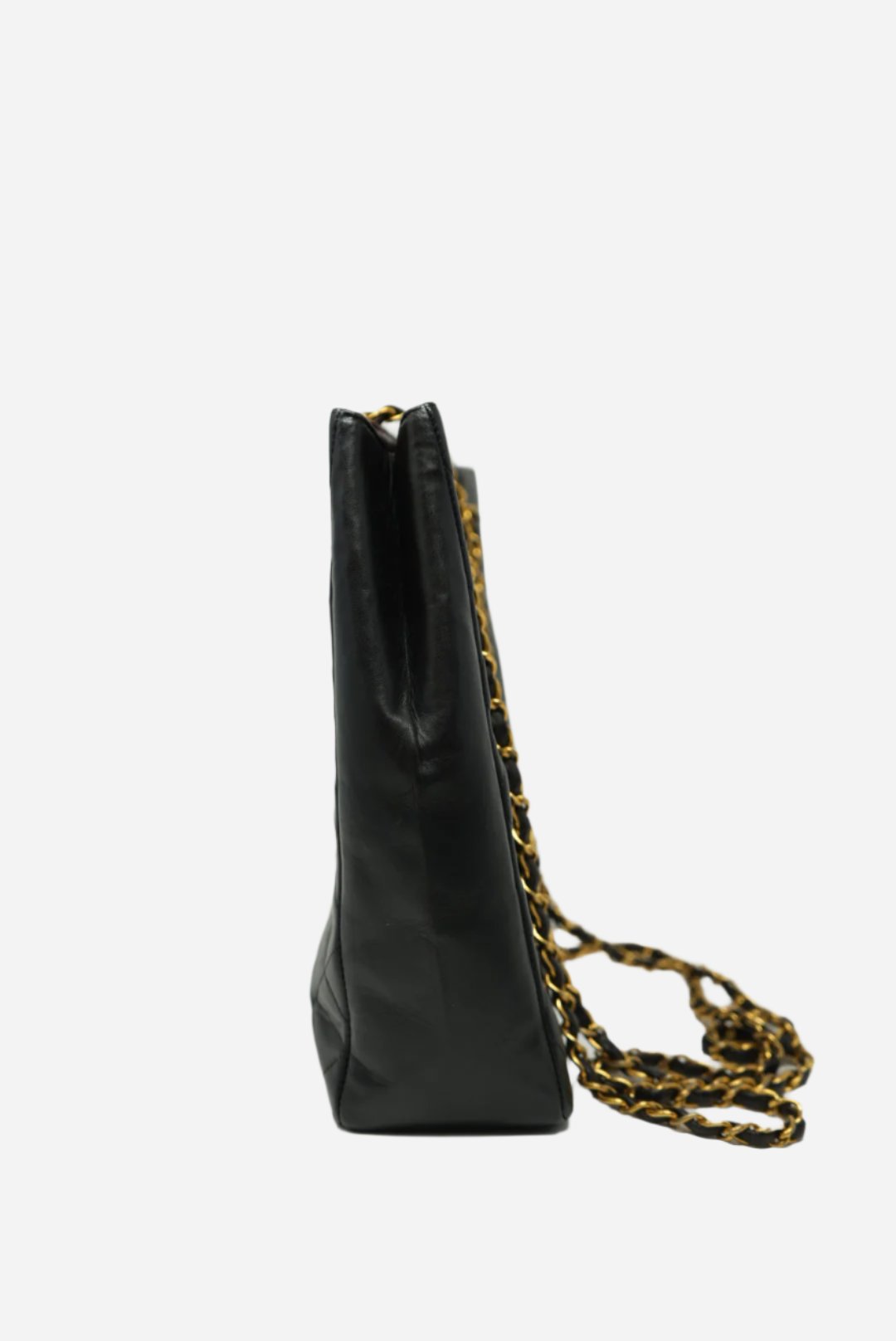 Pre-Owned CHANEL Paris Edition Shoulder Bag Black Lambskin 1994-1996
