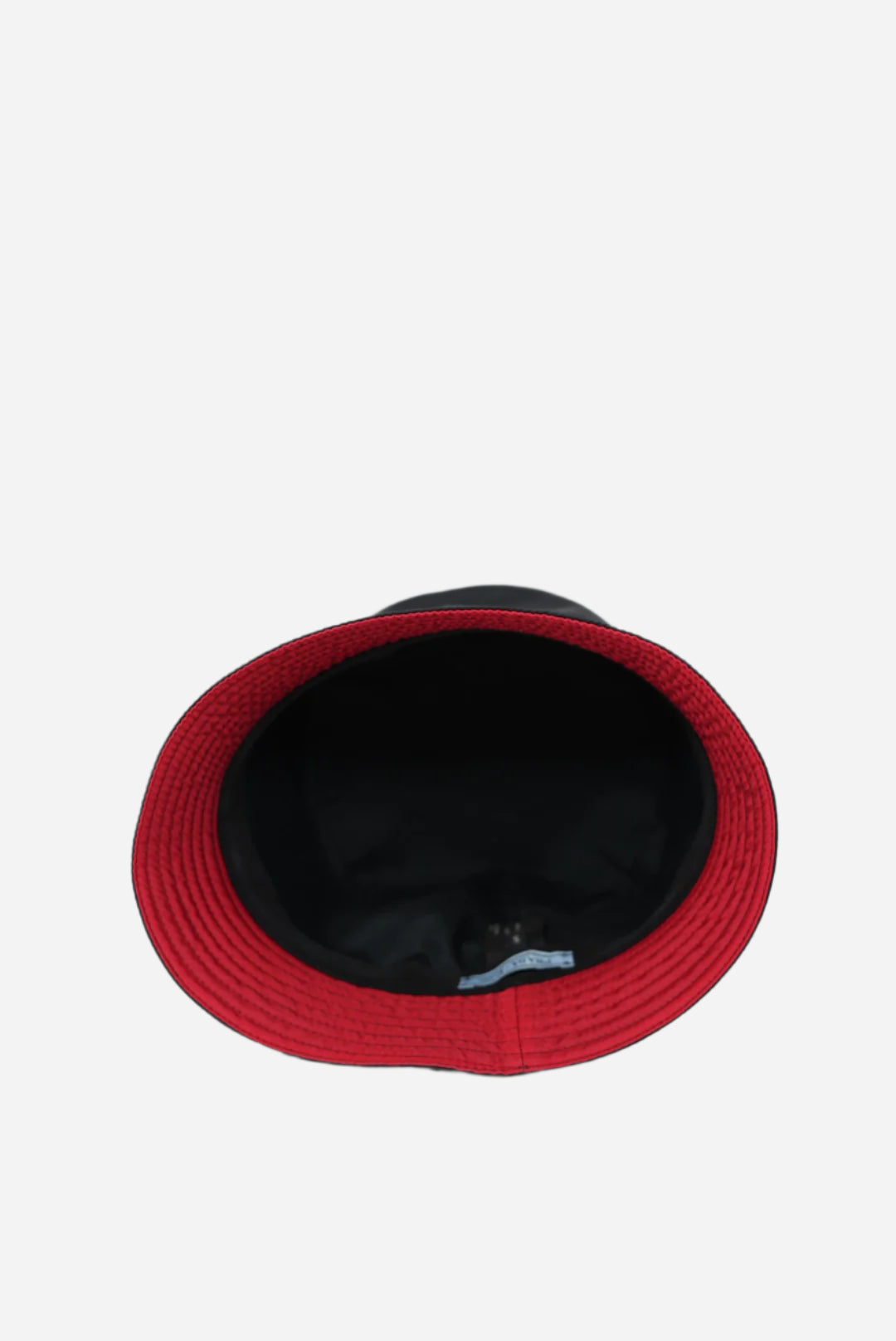 Prada Nylon Hat Black Red Triangle Size S