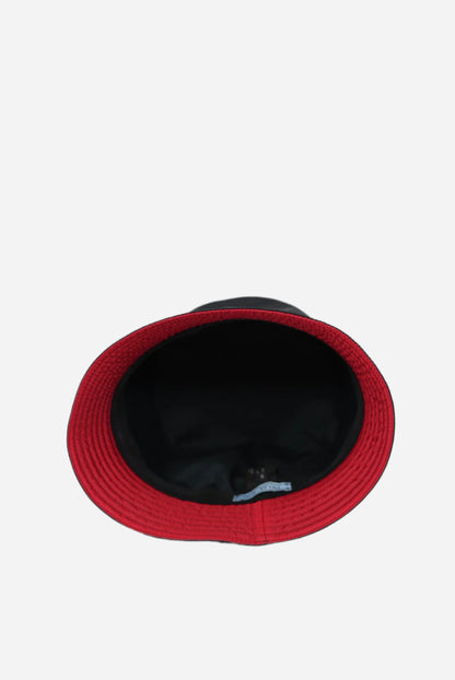Prada Nylon Hat Black Red Triangle Size S