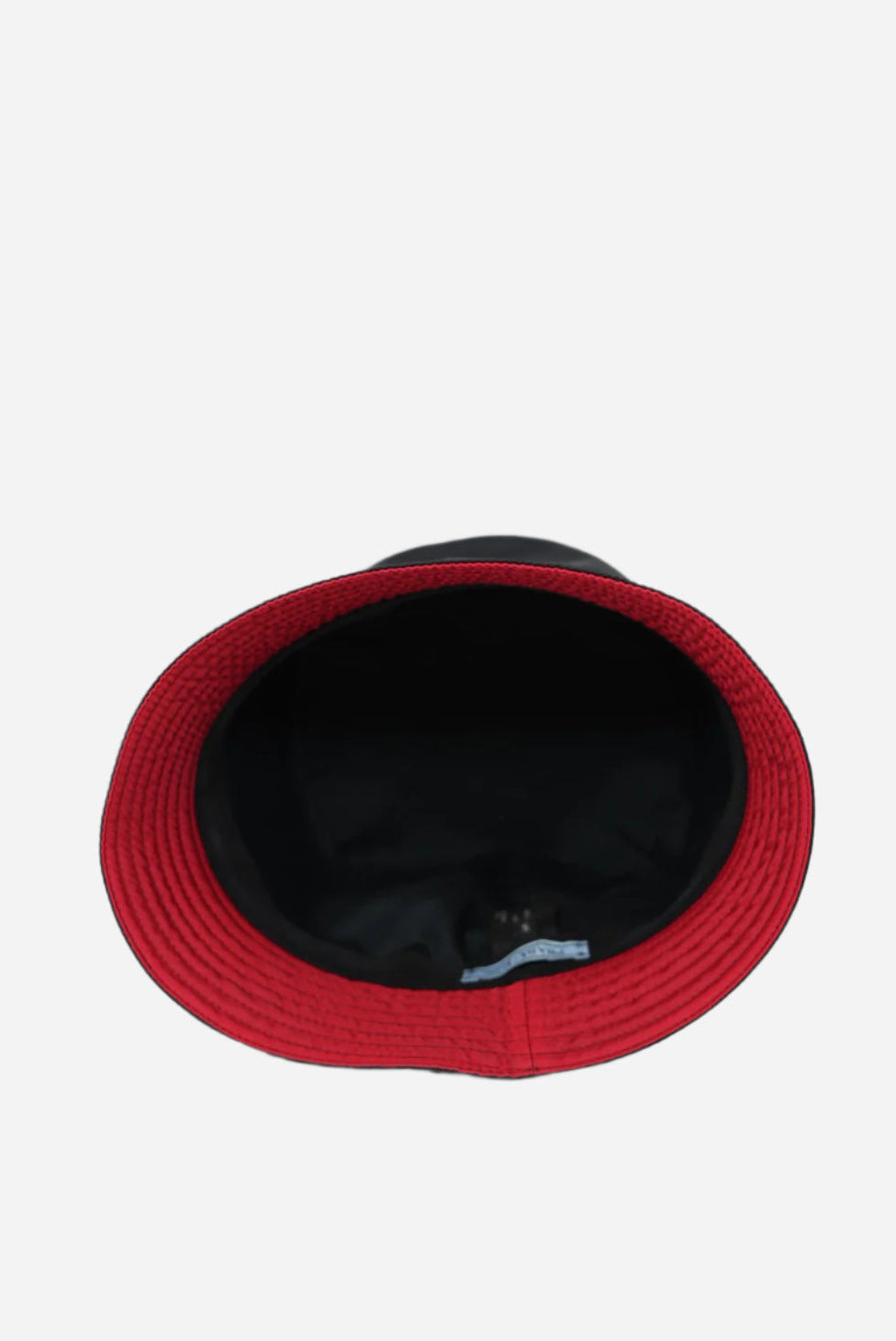 Prada Nylon Hat Black Red Triangle Size S