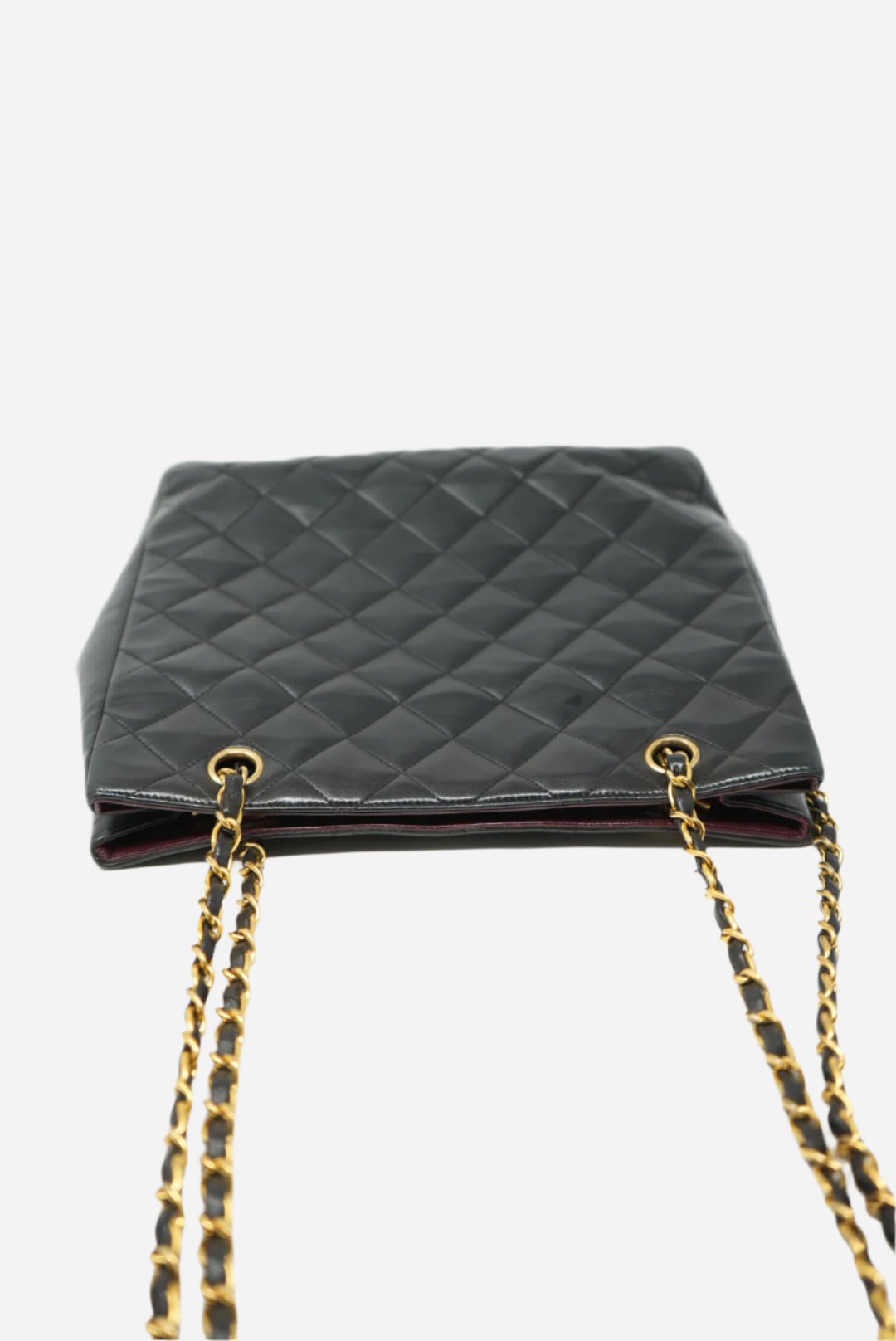 Pre-Owned CHANEL Paris Edition Shoulder Bag Black Lambskin 1994-1996