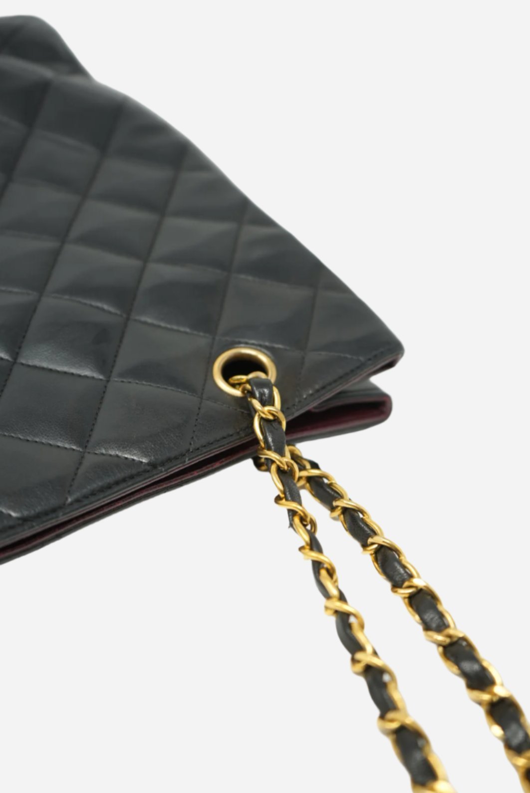 Pre-Owned CHANEL Paris Edition Shoulder Bag Black Lambskin 1994-1996
