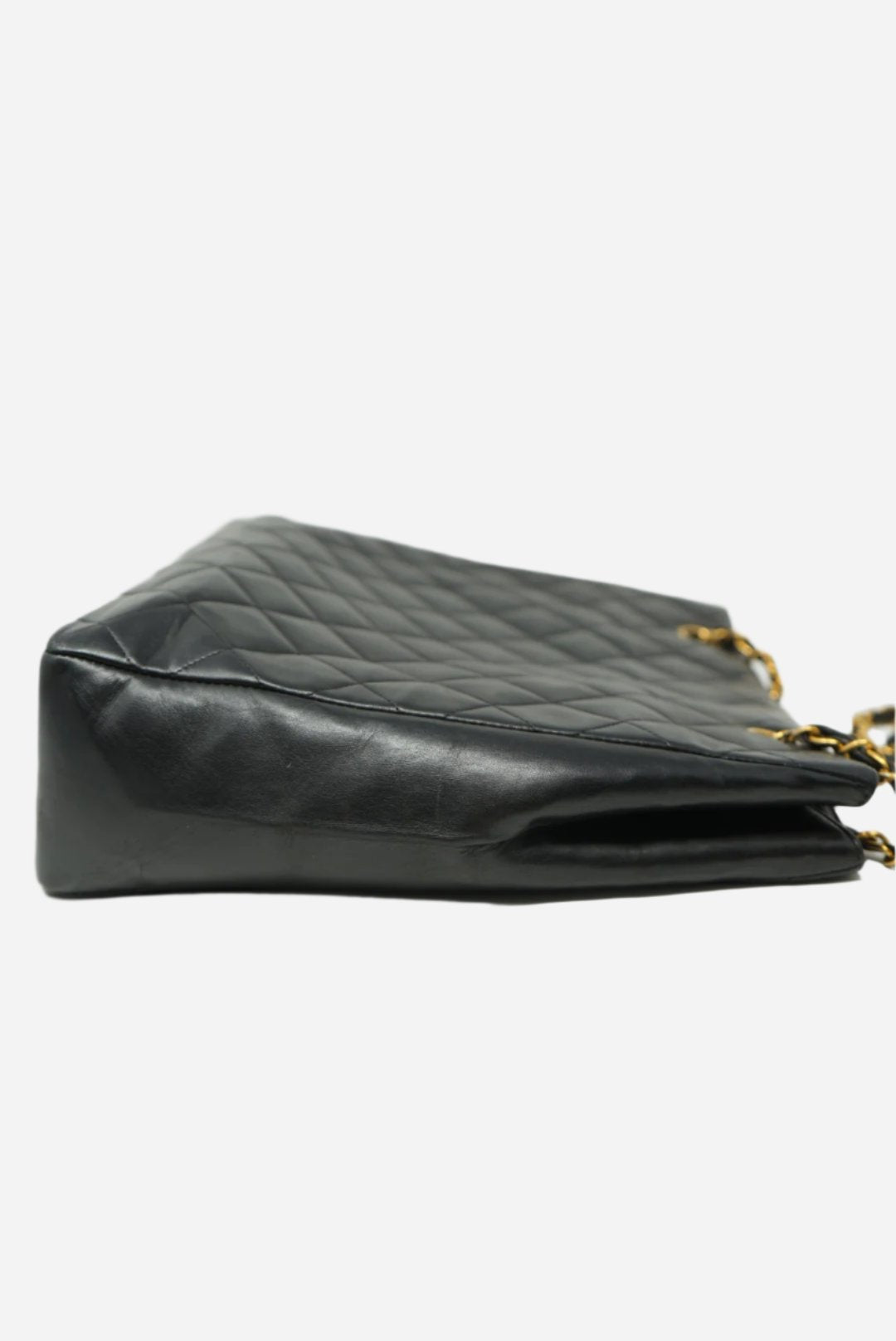 Pre-Owned CHANEL Paris Edition Shoulder Bag Black Lambskin 1994-1996
