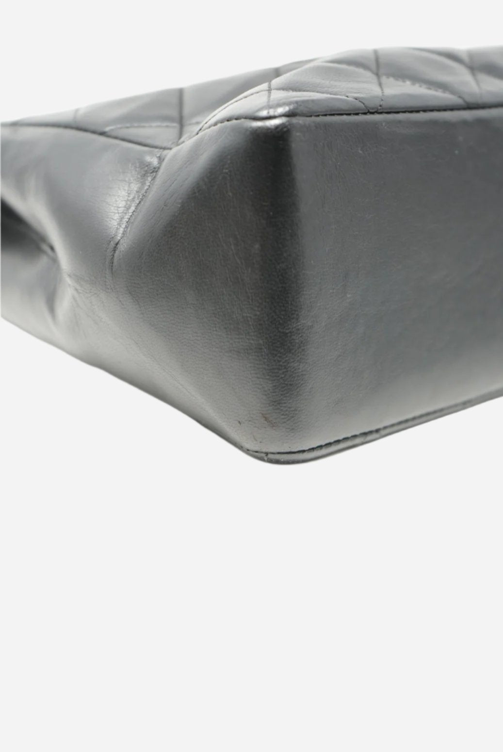 Pre-Owned CHANEL Paris Edition Shoulder Bag Black Lambskin 1994-1996