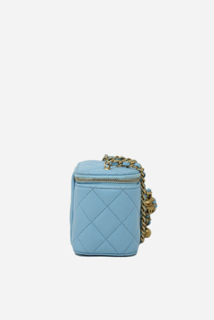 Pre-Owned Chanel SMALL VANITY WITH CHAIN Pearl Crush 2022