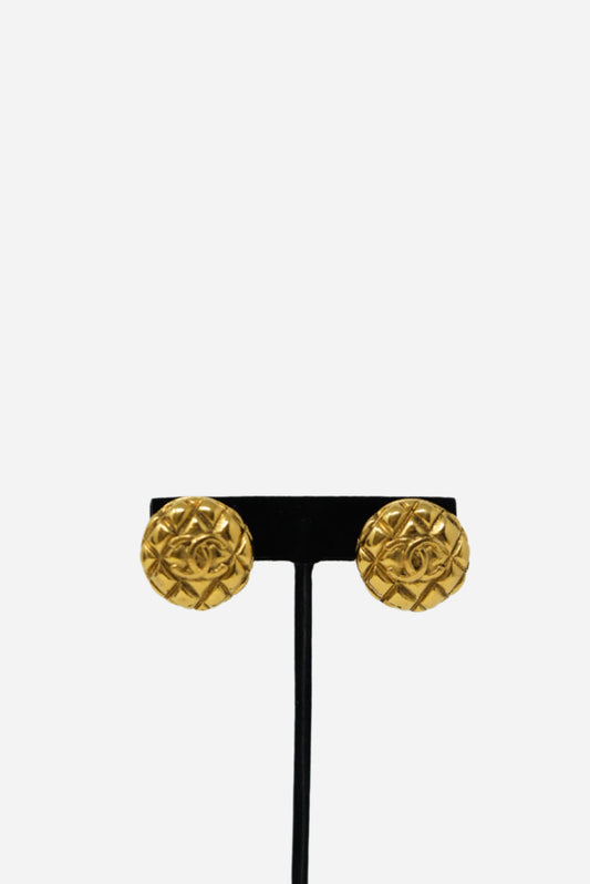Pre-owned Chanel Vintage CC Earrings 90's