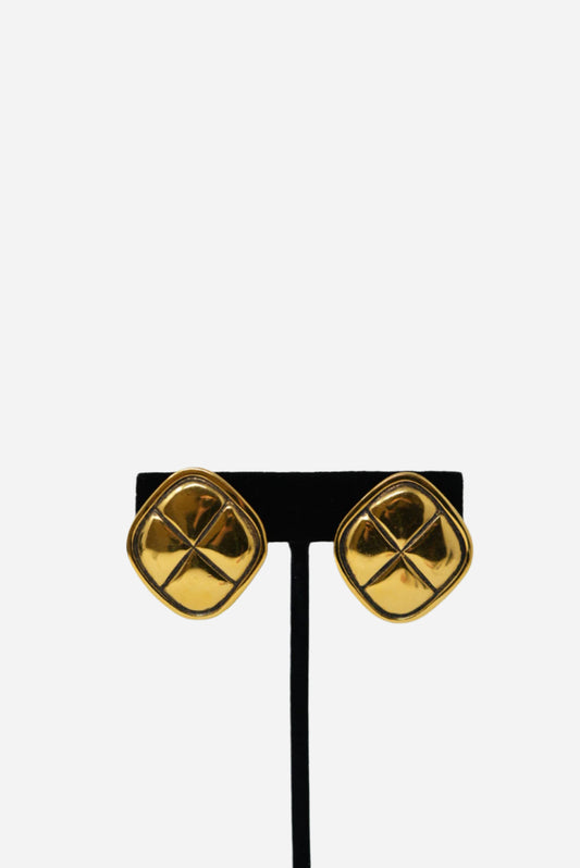 Pre-owned Chanel Vintage Rhombus Earrings