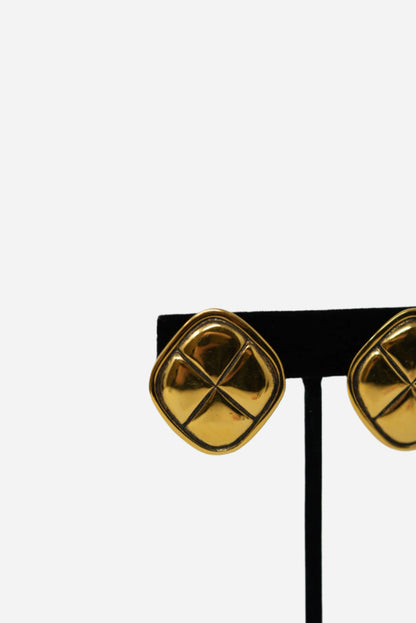 Pre-owned Chanel Vintage Rhombus Earrings