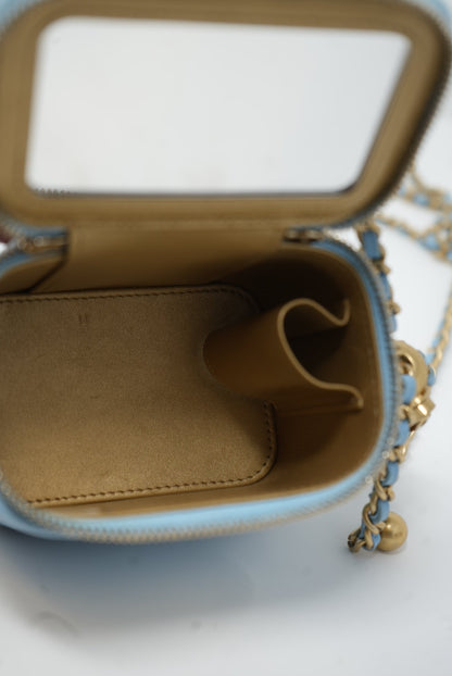 Pre-Owned Chanel SMALL VANITY WITH CHAIN Pearl Crush 2022