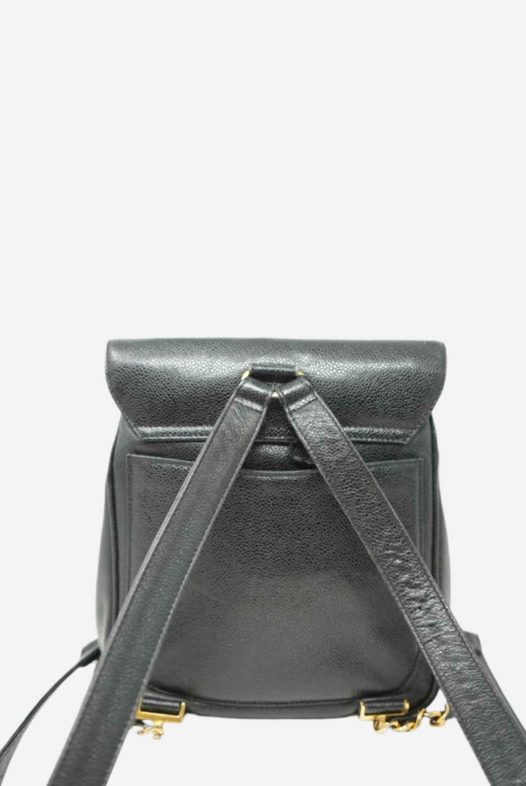 Pre-Owned CHANEL Black Caviar CCs Backpack 1994-1996