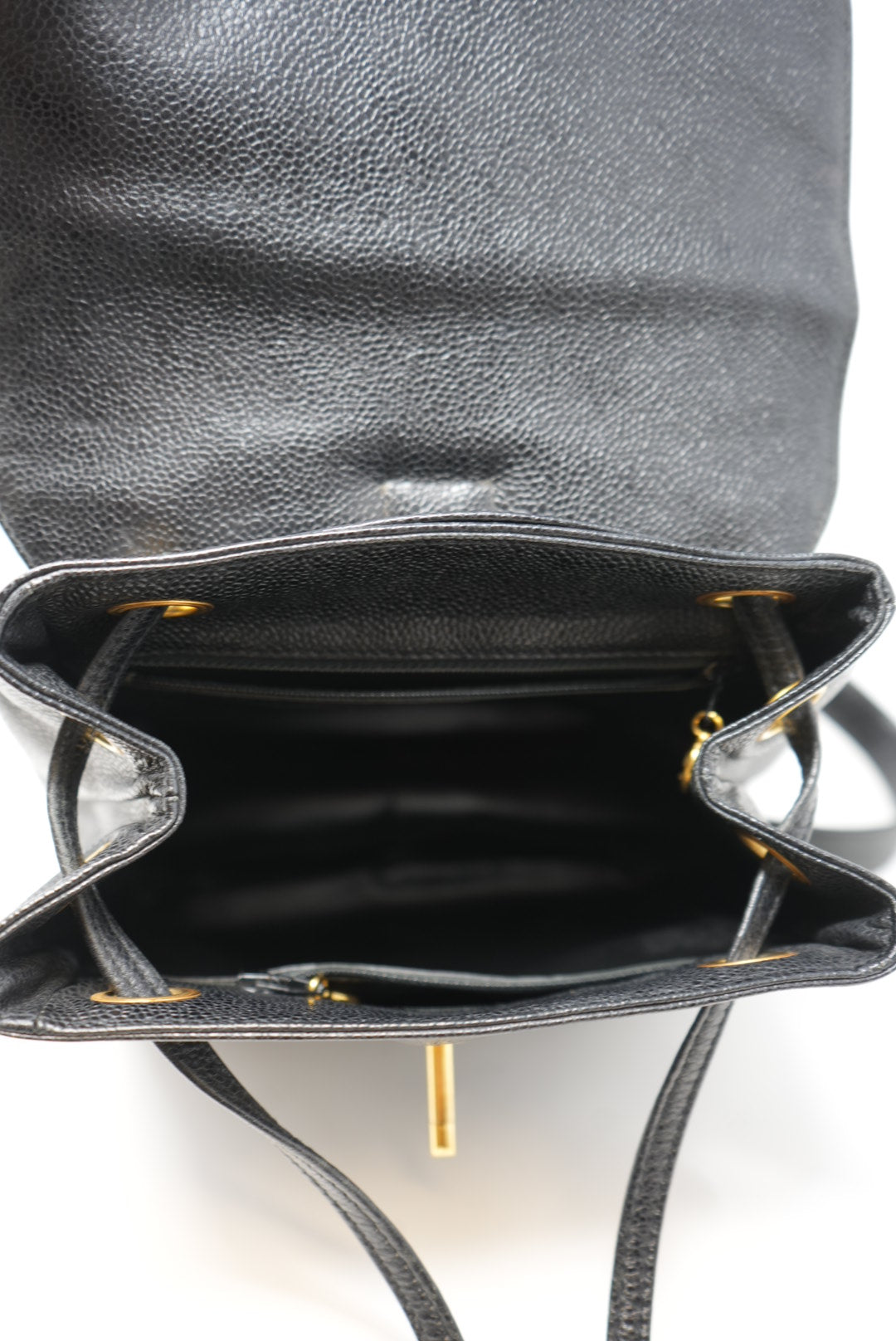 Pre-Owned CHANEL Black Caviar CCs Backpack 1994-1996