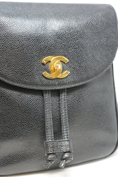 Pre-Owned CHANEL Black Caviar CCs Backpack 1994-1996