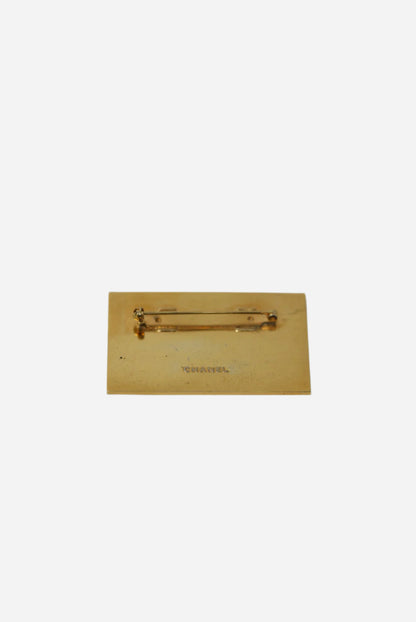 Pre-owned Chanel Rectangle Logo Brooch