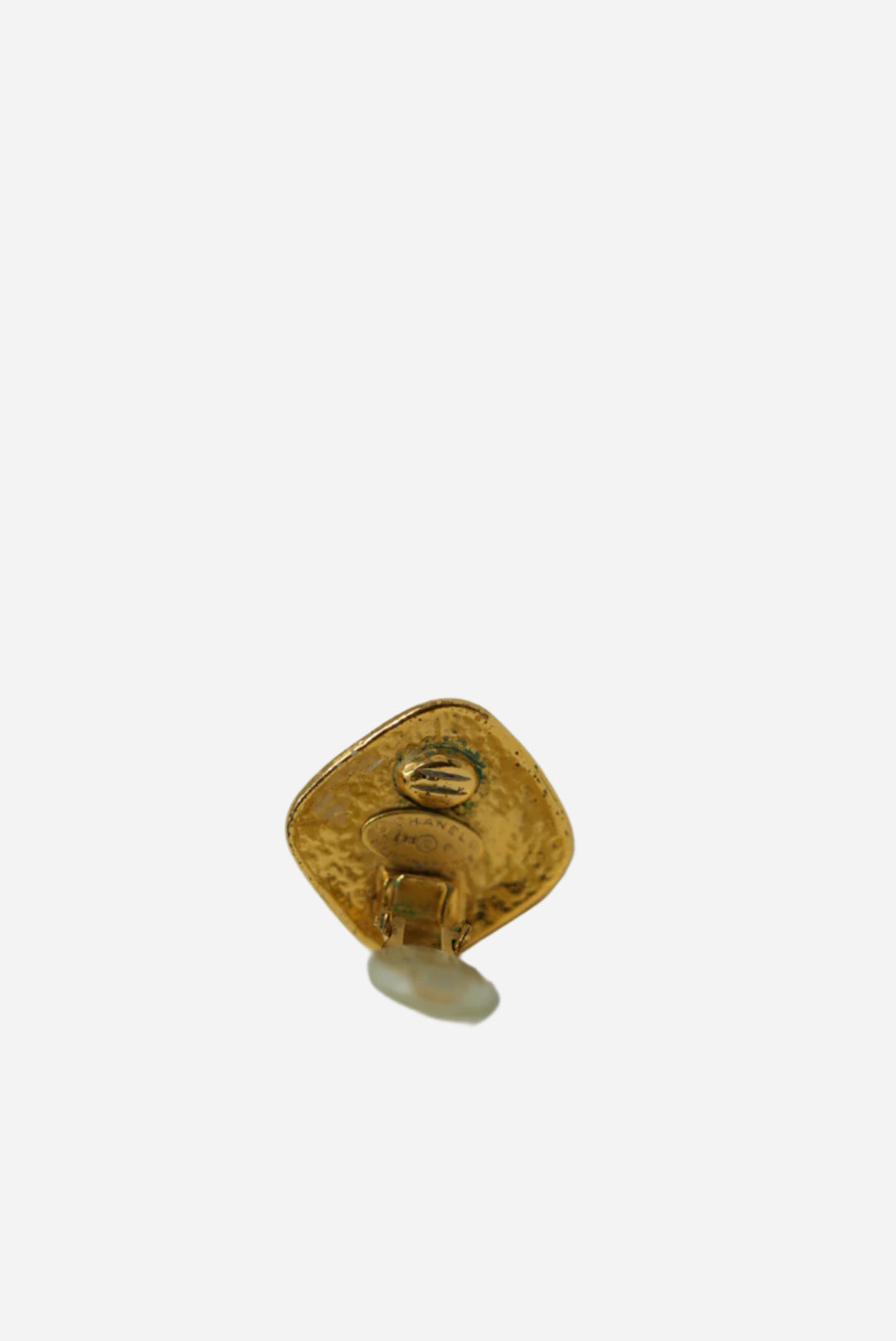 Pre-owned Chanel CC Logo Square Earrings 1994