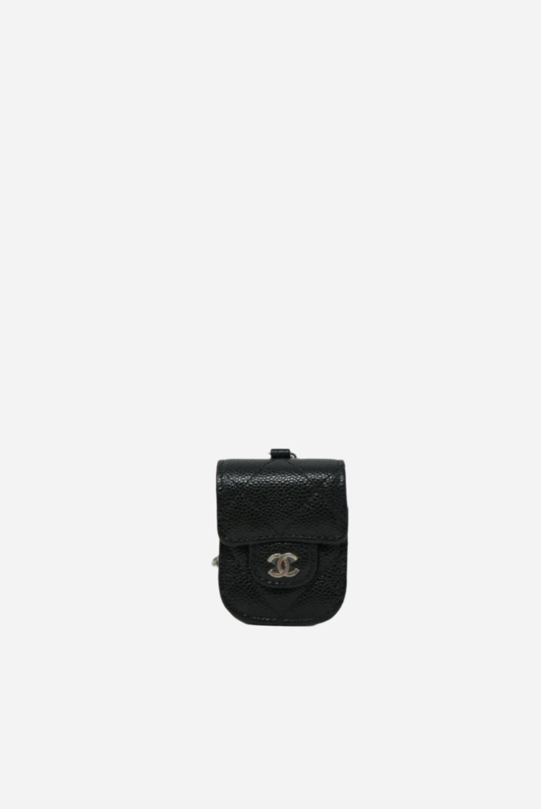 Pre-owned CHANEL Caviar Quilted Airpods Case