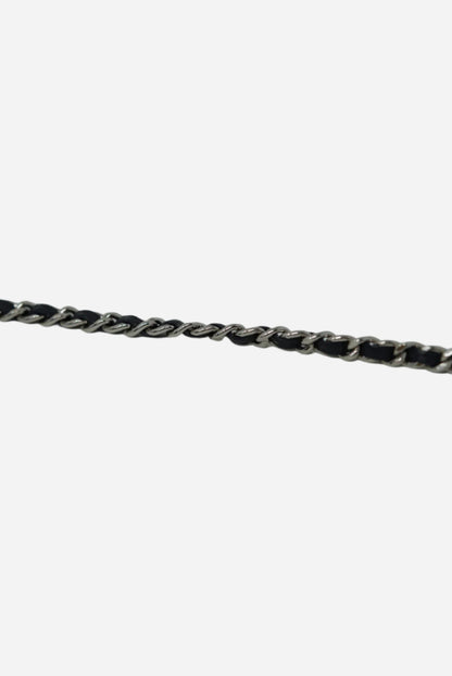Pre-Owned Chanel 2013-2014 Navy Blue Wallet On Chain Caviar