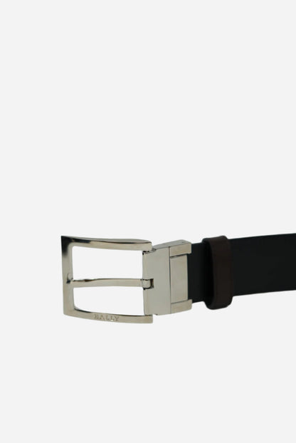 Bally Logo Engraved Buckle Belt Reversible