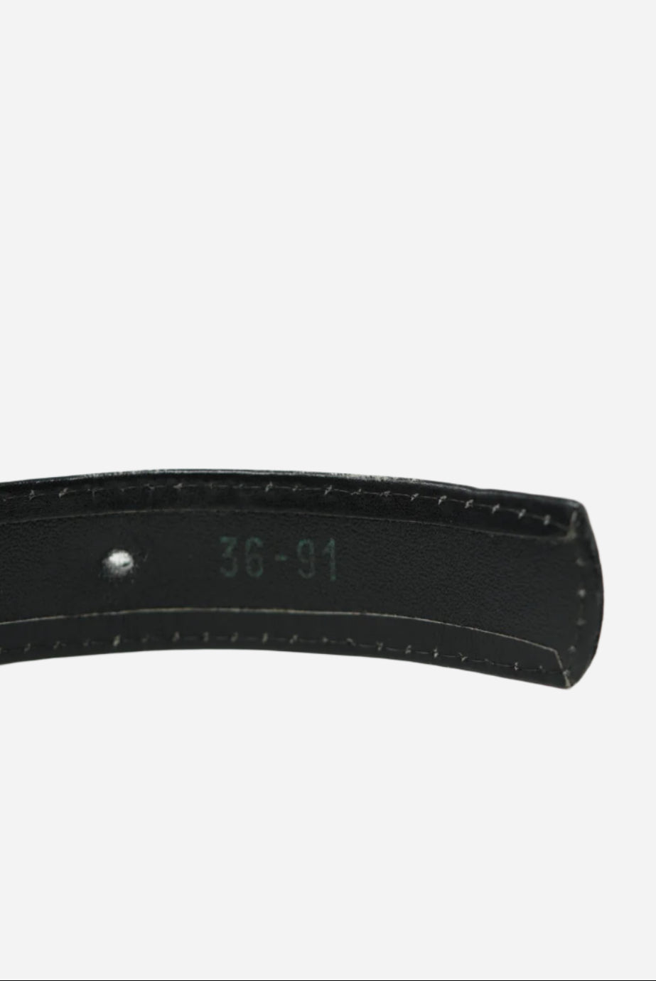 Celine Black Leather Carriage Belt