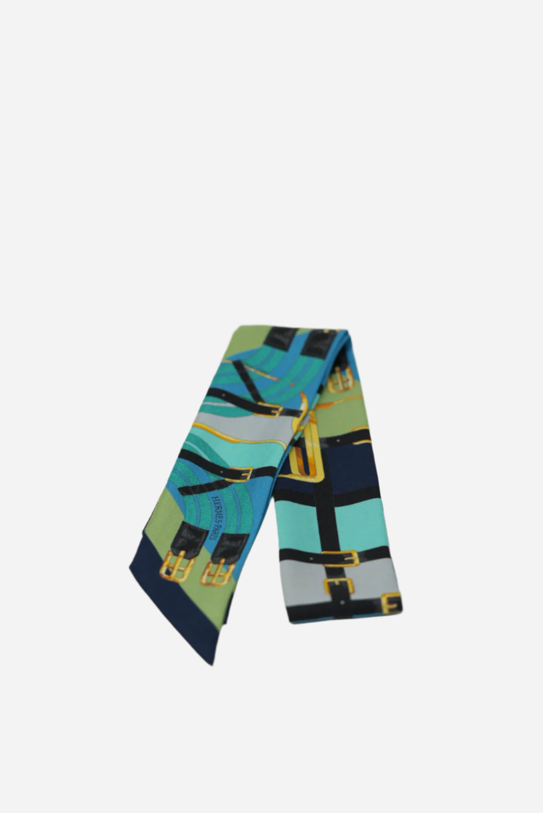 Hermes Blue Multicolor Twilly